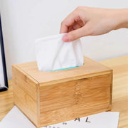 Bamboo Tissue Box Wooden Cover Dispenser Holder Storage Case for Home and Office V528-TISSUE-BOX-M-997908