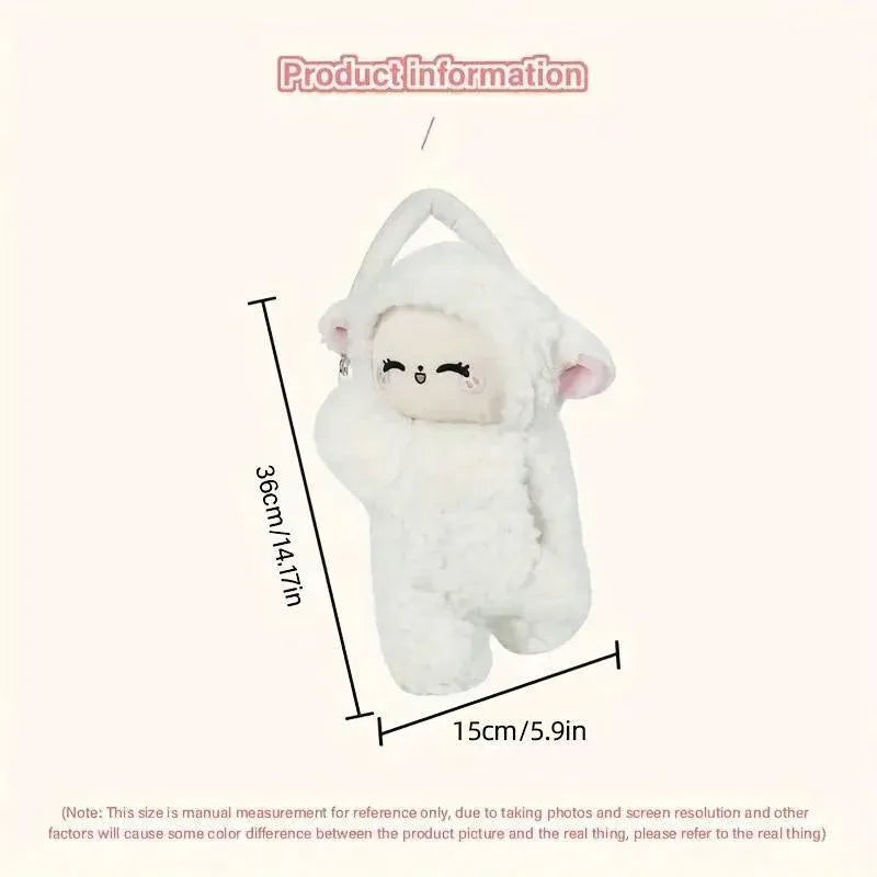 Car Tissue Box Multifunctional Hanging Drawer Box Cartoon Plush Sheep Design V528-TISSUE-BOX-SHEEP-316108