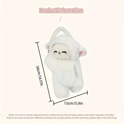Car Tissue Box Multifunctional Hanging Drawer Box Cartoon Plush Sheep Design V528-TISSUE-BOX-SHEEP-316108