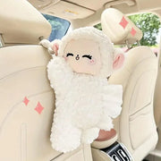 Car Tissue Box Multifunctional Hanging Drawer Box Cartoon Plush Sheep Design V528-TISSUE-BOX-SHEEP-316108