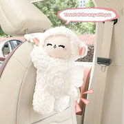 Car Tissue Box Multifunctional Hanging Drawer Box Cartoon Plush Sheep Design V528-TISSUE-BOX-SHEEP-316108