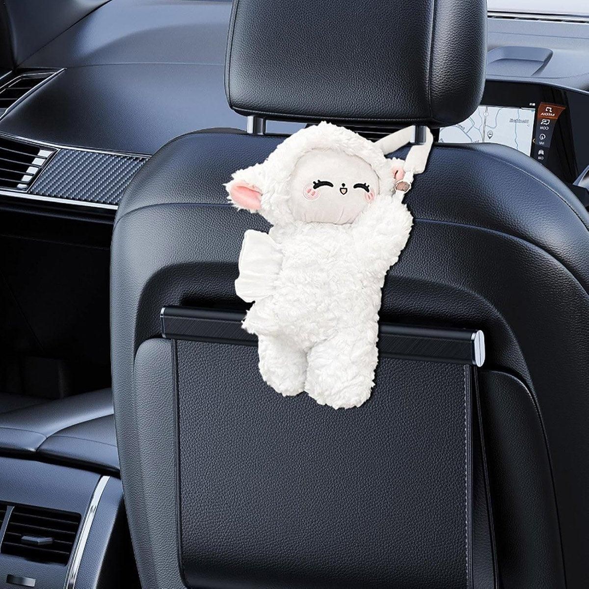 Car Tissue Box Multifunctional Hanging Drawer Box Cartoon Plush Sheep Design V528-TISSUE-BOX-SHEEP-316108