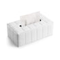 Leather Tissue Box Holder Rectangular Tissue Dispenser for Living Room Home - White V528-TISSUE-BOX-WHITE-554829