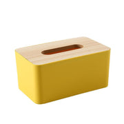 Wooden Lid Tissue Storage Box Dispenser for Napkins Desk Paper Holder Organiser - Blue V528-TISSUEBO-BLUE-34429