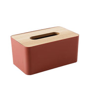 Wooden Lid Tissue Storage Box Dispenser for Napkins Desk Paper Holder Organiser - Blue V528-TISSUEBO-BLUE-34429