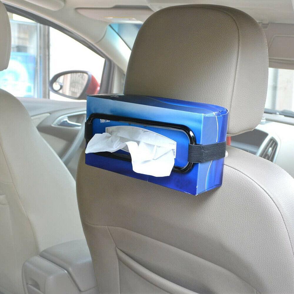 Visor Back Seat Napkin Box Car Tissue Holder Auto Elastic Belt Sun Paper Rack Au V528-TISSUEHOLDER-BLACK-739977