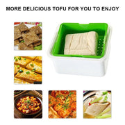 Simple Tofu Press/Marinating Dish, Removes Moisture From Tofu Automatically Au V528-TOFUPRESS-GREEN-35284