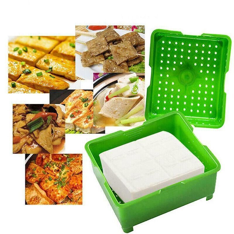 Simple Tofu Press/Marinating Dish, Removes Moisture From Tofu Automatically Au V528-TOFUPRESS-GREEN-35284