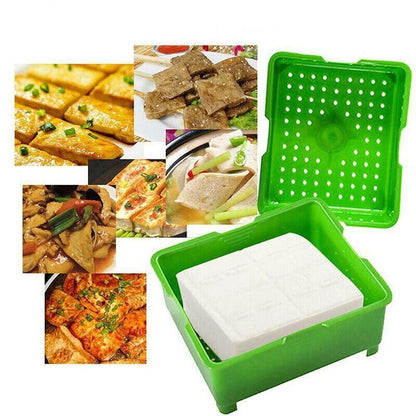 Simple Tofu Press/Marinating Dish, Removes Moisture From Tofu Automatically Au V528-TOFUPRESS-GREEN-35284