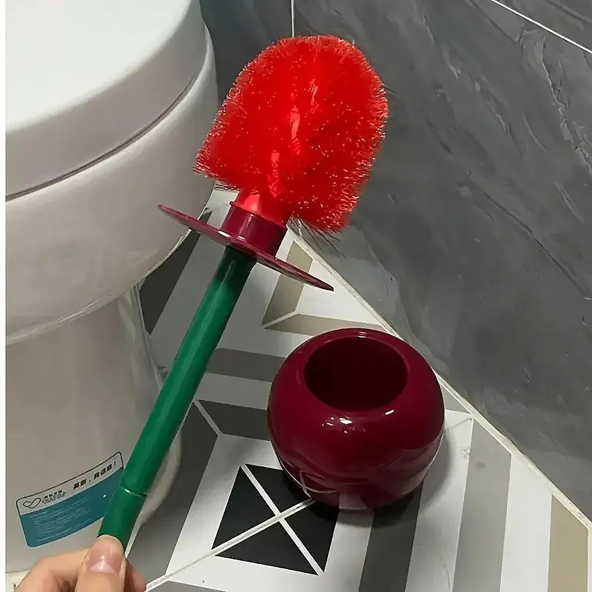 Soft Wool Toilet Brush with Long Handle Plastic Cleaning Brush Household Tool V528-TOILET-BRUSH-RED-383877