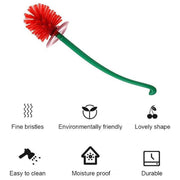 Soft Wool Toilet Brush with Long Handle Plastic Cleaning Brush Household Tool V528-TOILET-BRUSH-RED-383877