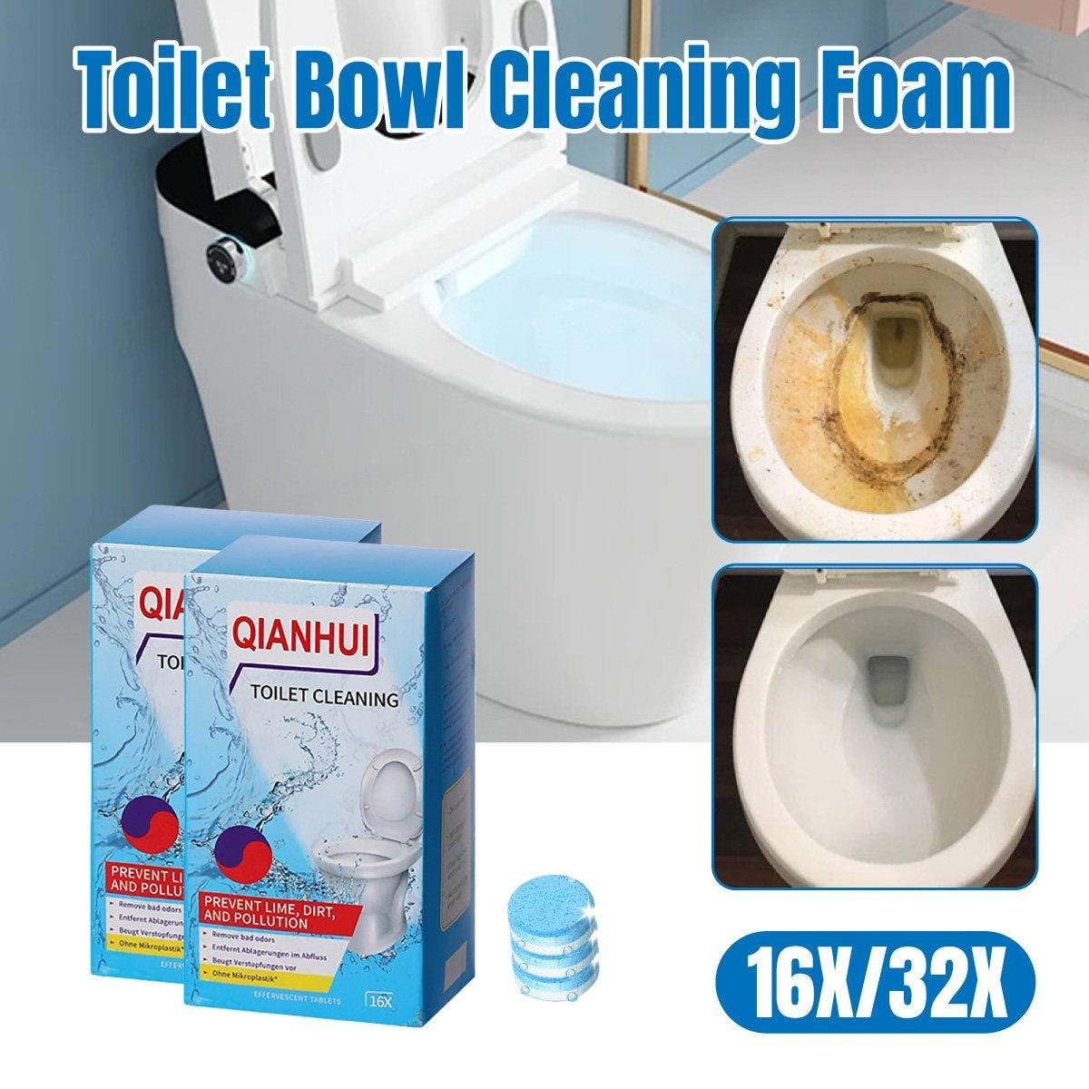 16/32pcs Effervescent Toilet Cleaning Tablets Descaling Deodorizing Odor Free - 2 boxes V528-TOILET-CLEANING-2PCS-870018