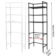Bathroom Rack Over Toilet Washing Machine Shelf Storage Organizer Stand Unit - Black V528-TOILET-RACK-03-BLACK-638867