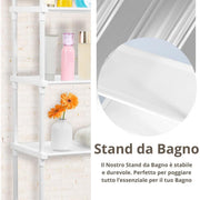 Bathroom Rack Over Toilet Washing Machine Shelf Storage Organizer Stand Unit - Black V528-TOILET-RACK-03-BLACK-638867