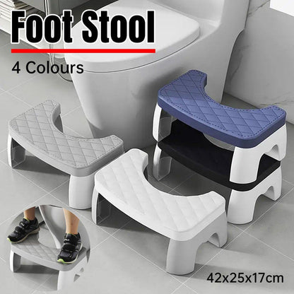 Toilet Stool Anti-Slip Bathroom Footstool for Home Use with Stable Support Design - Black V528-TOILET-STOOL-BLACK-467882