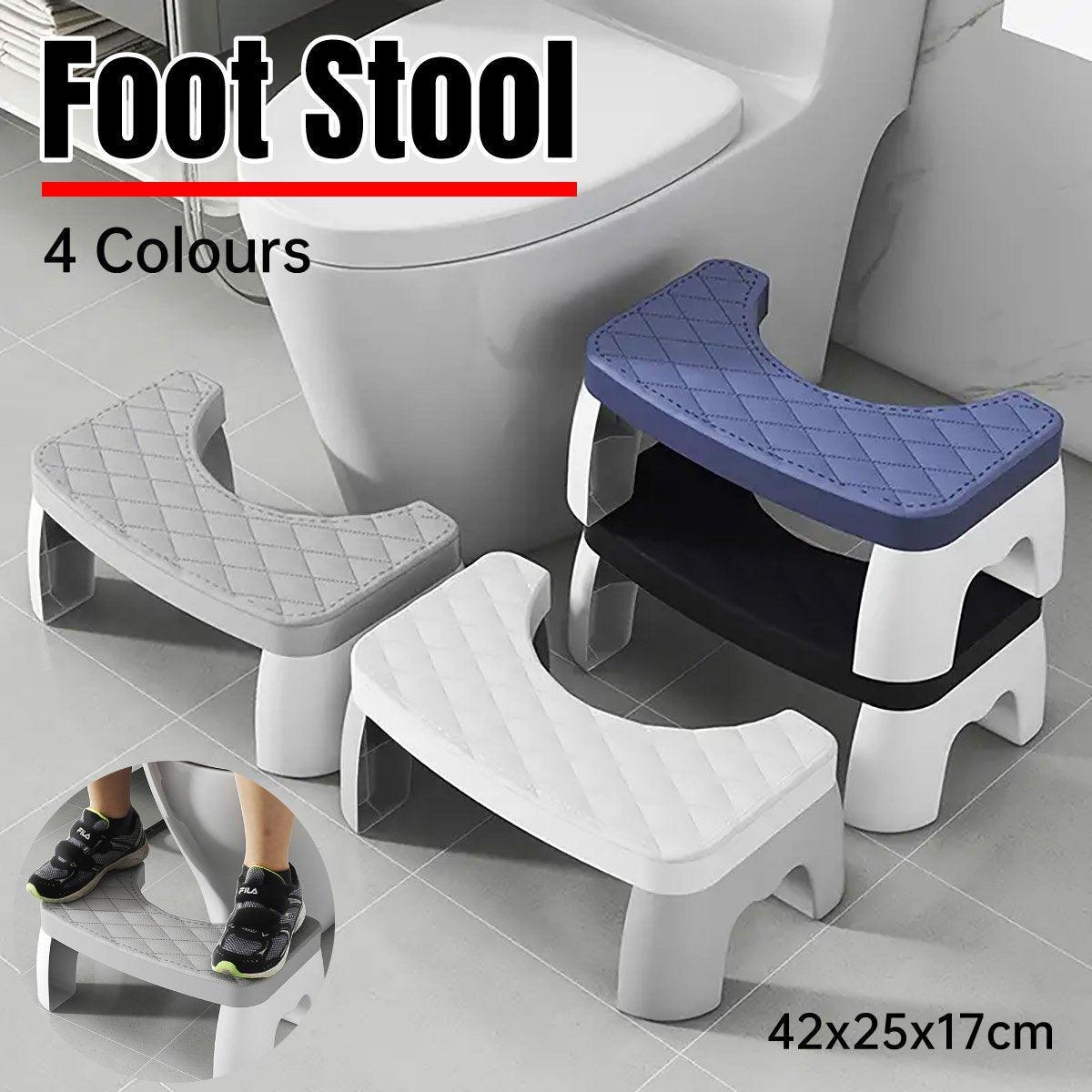 Toilet Stool Anti-Slip Bathroom Footstool for Home Use with Stable Support Design - Blue V528-TOILET-STOOL-BLUE-971029