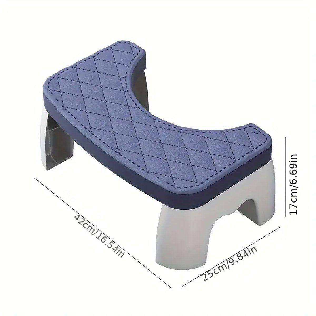 Toilet Stool Anti-Slip Bathroom Footstool for Home Use with Stable Support Design - Blue V528-TOILET-STOOL-BLUE-971029