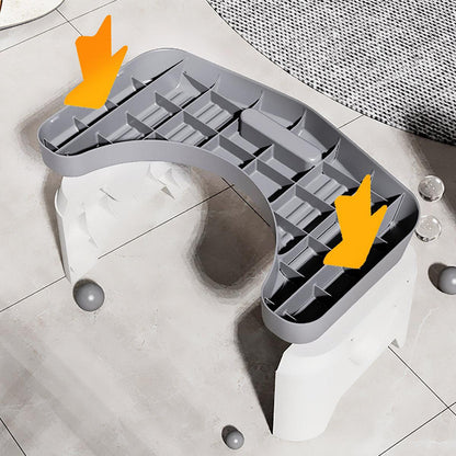 Thickened Toilet Squatting Stool Bathroom Footstool Household Restroom Pad - White V528-TOILET-STOOL-WHITE-482292