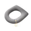 Soft Toilet Seat Bathroom Washable Warmer Cushion Mat Cover Pad Hook New Lid Au - Grey V528-TOILETSEAT-GREY-409358