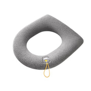 Soft Toilet Seat Bathroom Washable Warmer Cushion Mat Cover Pad Hook New Lid Au - Grey V528-TOILETSEAT-GREY-409358