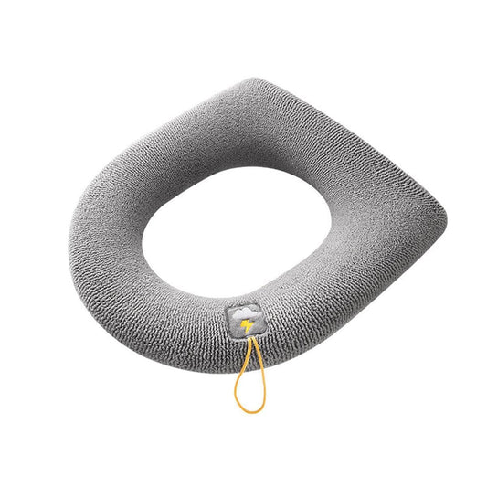 Soft Toilet Seat Bathroom Washable Warmer Cushion Mat Cover Pad Hook New Lid Au - Grey V528-TOILETSEAT-GREY-409358