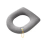 Soft Toilet Seat Bathroom Washable Warmer Cushion Mat Cover Pad Hook New Lid Au - Grey V528-TOILETSEAT-GREY-409358