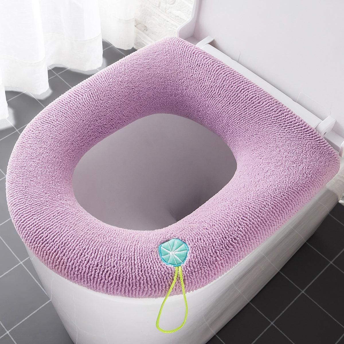 Soft Toilet Seat Bathroom Washable Warmer Cushion Mat Cover Pad Hook New Lid Au - Grey V528-TOILETSEAT-GREY-409358