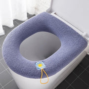 Soft Toilet Seat Bathroom Washable Warmer Cushion Mat Cover Pad Hook New Lid Au - Grey V528-TOILETSEAT-GREY-409358