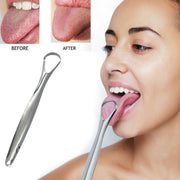 2pcs Stainless Steel Tongue Scraper Oral Tools Tongue Coating Cleaner Device V528-TONGUE-SCRAPER-U-XKK-461539