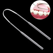 2pcs Stainless Steel Tongue Scraper Oral Tools Tongue Coating Cleaner Device V528-TONGUE-SCRAPER-U-XKK-461539