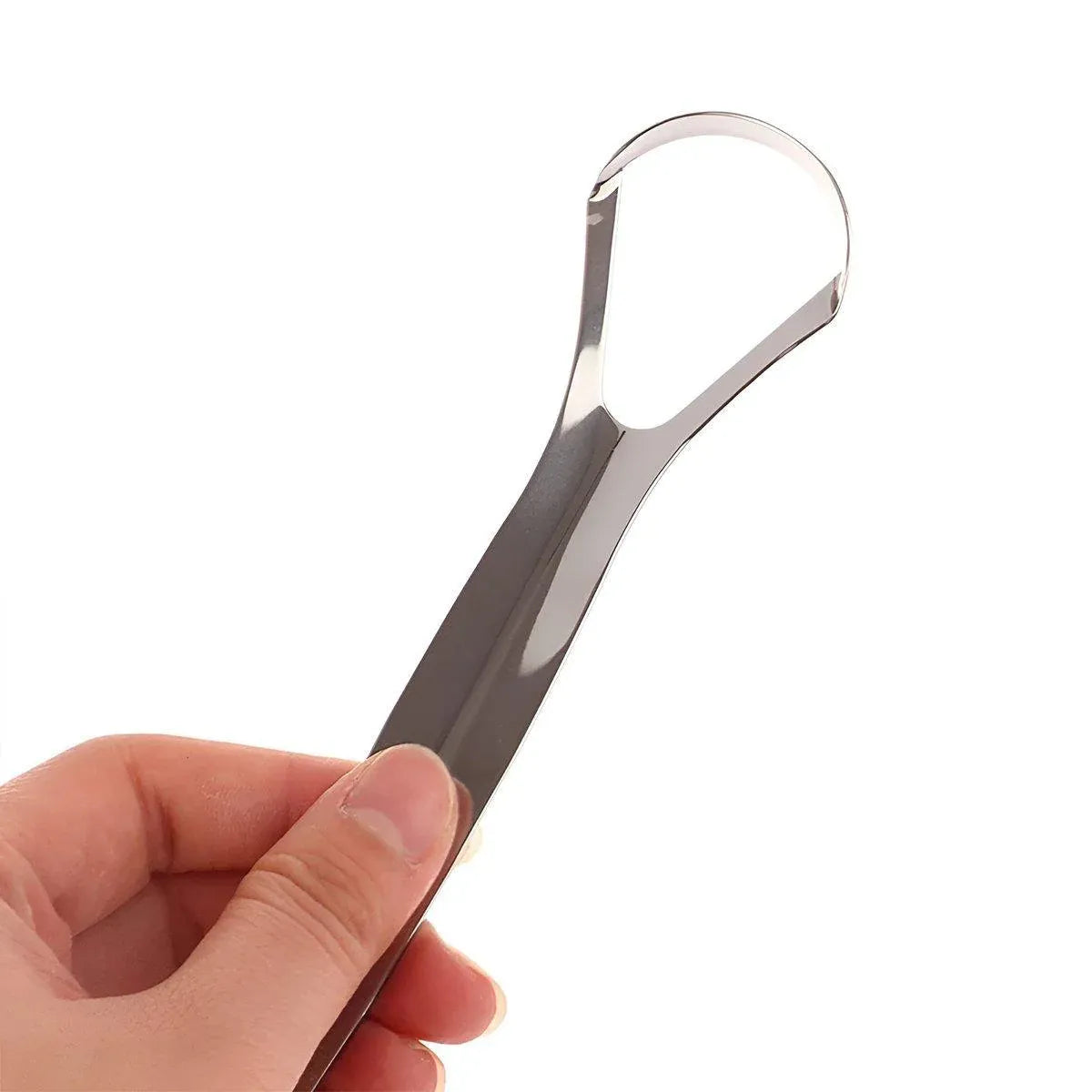 2pcs Stainless Steel Tongue Scraper Oral Tools Tongue Coating Cleaner Device V528-TONGUE-SCRAPER-U-XKK-461539