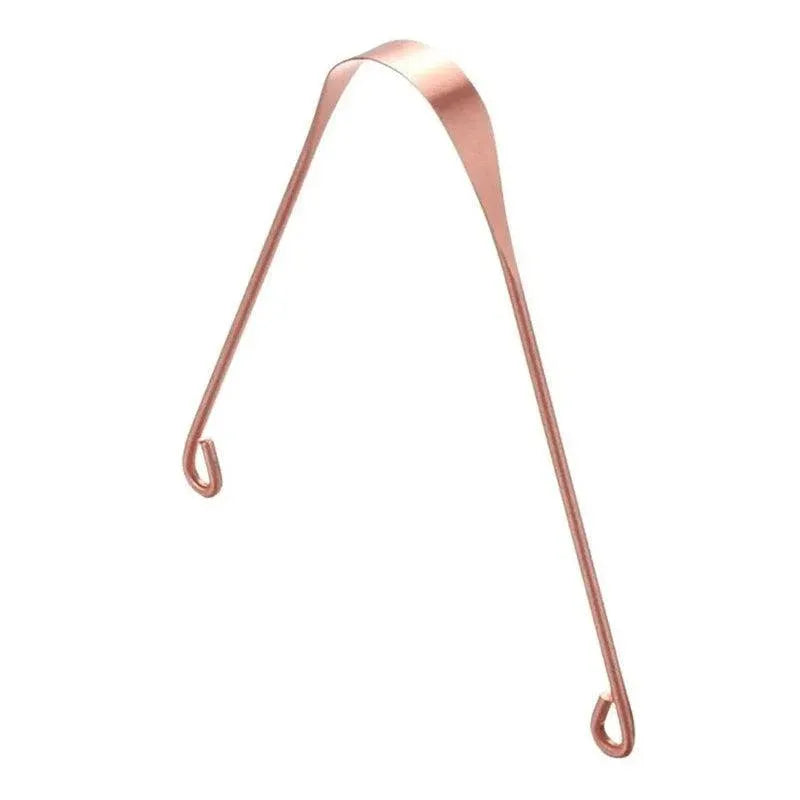 Pure Copper Tongue Scraper Cleaner Thick 12Gm Ayurvedic Dental Hygiene Oral Care - 1PC V528-TONGUESCRAPER-785511