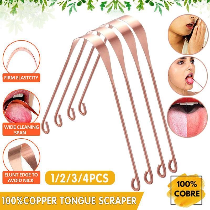 Pure Copper Tongue Scraper Cleaner Thick 12Gm Ayurvedic Dental Hygiene Oral Care - 1PC V528-TONGUESCRAPER-785511