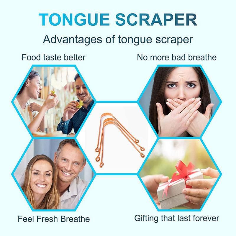 Pure Copper Tongue Scraper Cleaner Thick 12Gm Ayurvedic Dental Hygiene Oral Care - 1PC V528-TONGUESCRAPER-785511