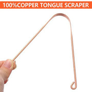 Pure Copper Tongue Scraper Cleaner Thick 12Gm Ayurvedic Dental Hygiene Oral Care - 1PC V528-TONGUESCRAPER-785511