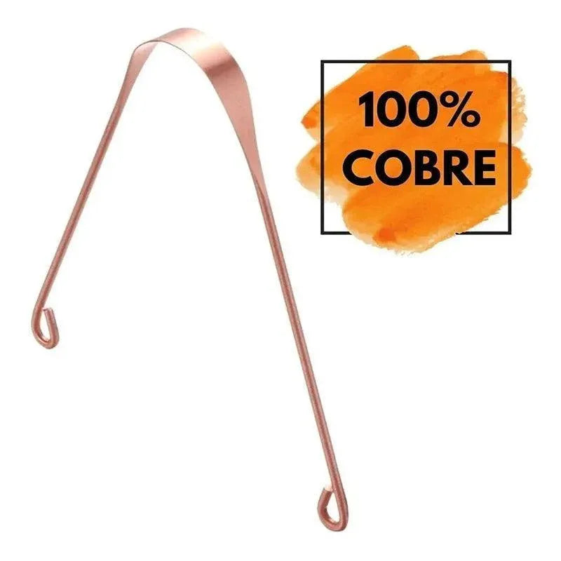 Pure Copper Tongue Scraper Cleaner Thick 12Gm Ayurvedic Dental Hygiene Oral Care - 1PC V528-TONGUESCRAPER-785511