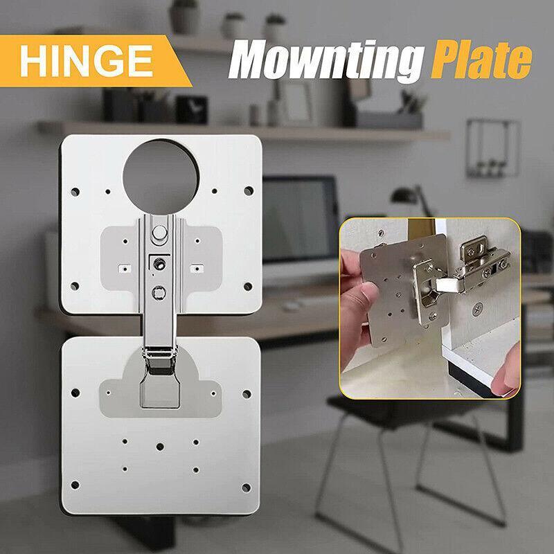 Hinge Repair Plate Rust Resistant Steel Furniture Cupboard Repair Mount Tool - 1SET V528-TOOL-1SET-48520