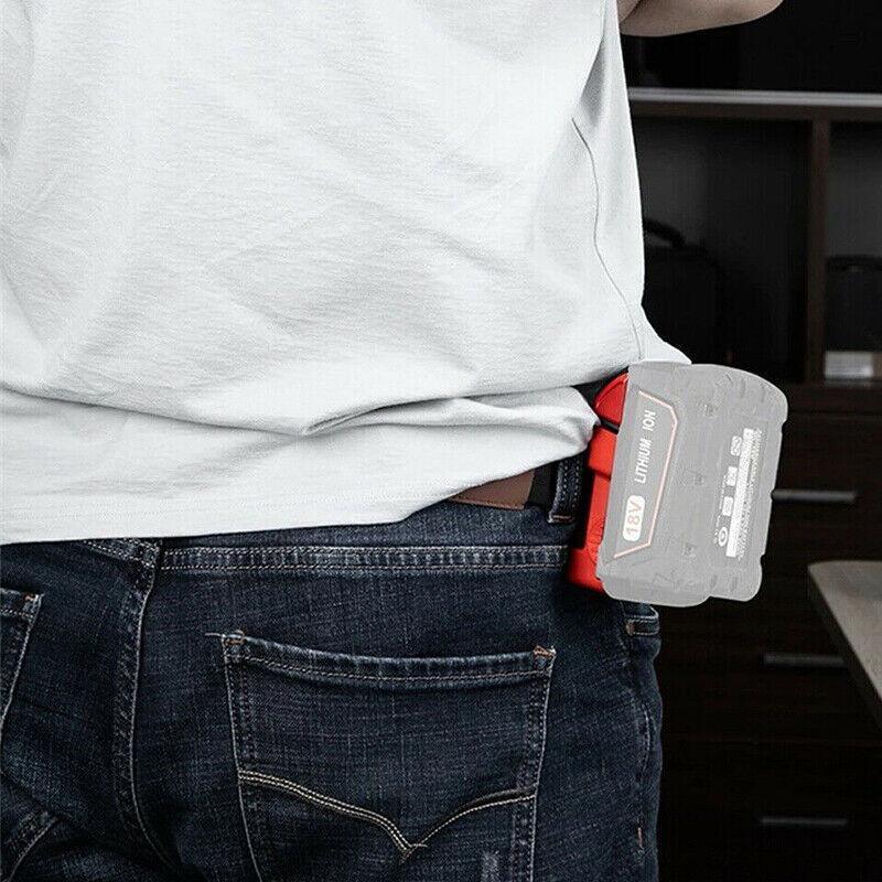 5Pcs Battery Mount Holder Stand For Milwaukee M18 18V Tool Battery Accessories - Black V528-TOOL-5PCS-BLACK-789562