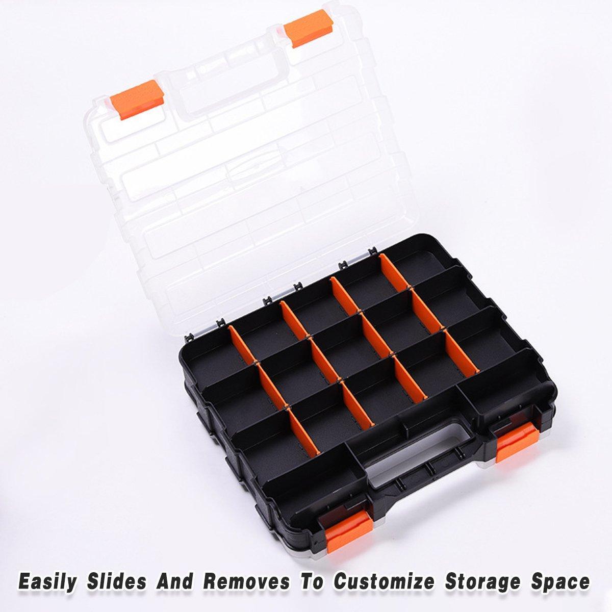 Double Sided Portable Hardware Tools Storage Box Parts Organizer Accessories Box V528-TOOL-ACCESSORY-BOX-857142