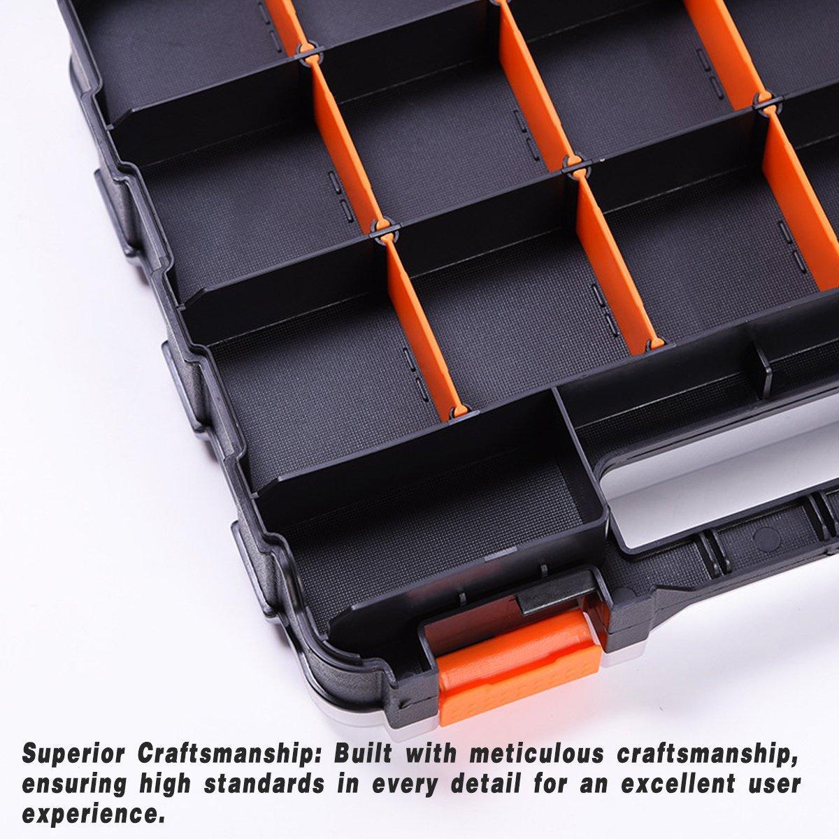 Double Sided Portable Hardware Tools Storage Box Parts Organizer Accessories Box V528-TOOL-ACCESSORY-BOX-857142