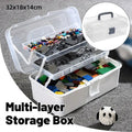 Translucent Three Layer Toolbox Multifunctional Folding Storage Box Organizer V528-TOOLBOX-797636