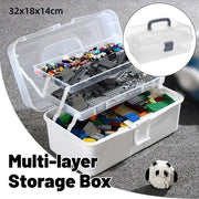 Translucent Three Layer Toolbox Multifunctional Folding Storage Box Organizer V528-TOOLBOX-797636
