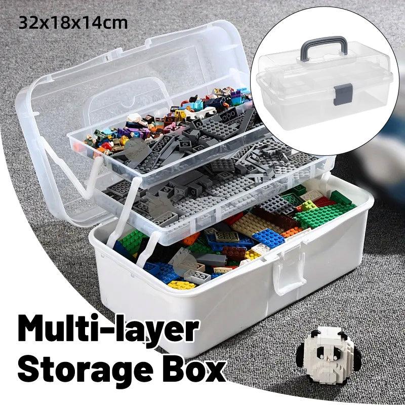 Translucent Three Layer Toolbox Multifunctional Folding Storage Box Organizer V528-TOOLBOX-797636