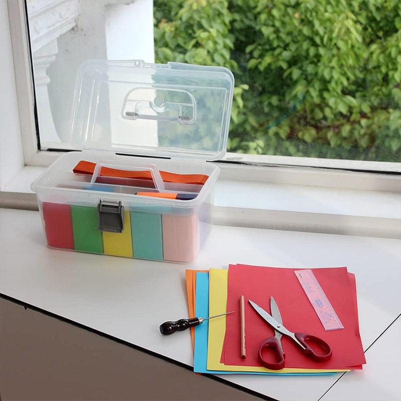 Translucent Three Layer Toolbox Multifunctional Folding Storage Box Organizer V528-TOOLBOX-797636