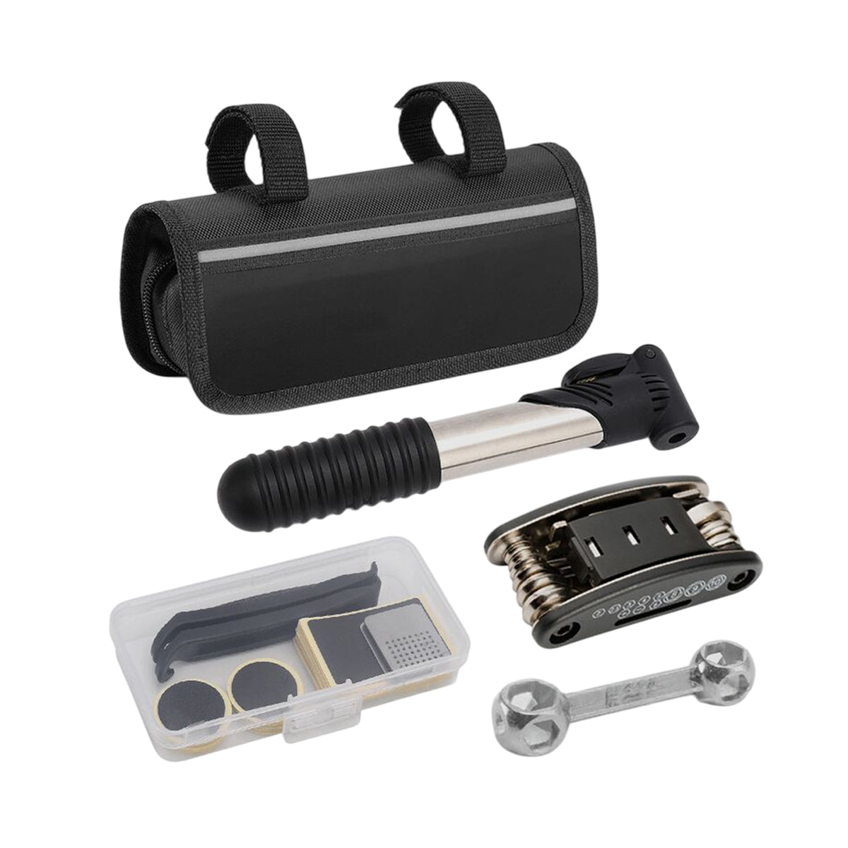 Bicycle Repair Kit with Tire Levers Patch Kit Pump Multi Tool for Mountain Bike V528-TOOLKIT-514117