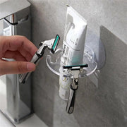 Toothbrush Holder Wall Mount Sucker Bathroom Suction Cup Toothpaste Storage Rack - Purple V528-TOOTHBRUSHHOLDER-PURPLE-145132