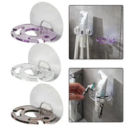Toothbrush Holder Wall Mount Sucker Bathroom Suction Cup Toothpaste Storage Rack - Purple V528-TOOTHBRUSHHOLDER-PURPLE-145132