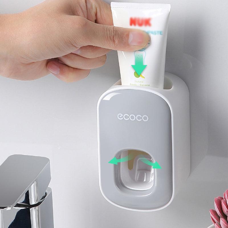 Ecoco Wall Mount Auto Ands Free Toothpaste Dispenser Automatic Toothpaste Squeez - Grey V528-TOOTHPASTEEQUIP-GREY231477