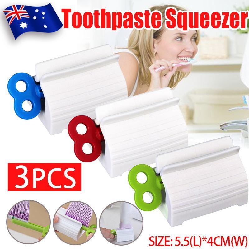 3X Toothpaste Squeezer Bathroom Tube Easy Stand Dispenser Rolling Holder Seat V528-TOOTHPASTESQUEEZER-829834