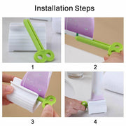 3X Toothpaste Squeezer Bathroom Tube Easy Stand Dispenser Rolling Holder Seat V528-TOOTHPASTESQUEEZER-829834